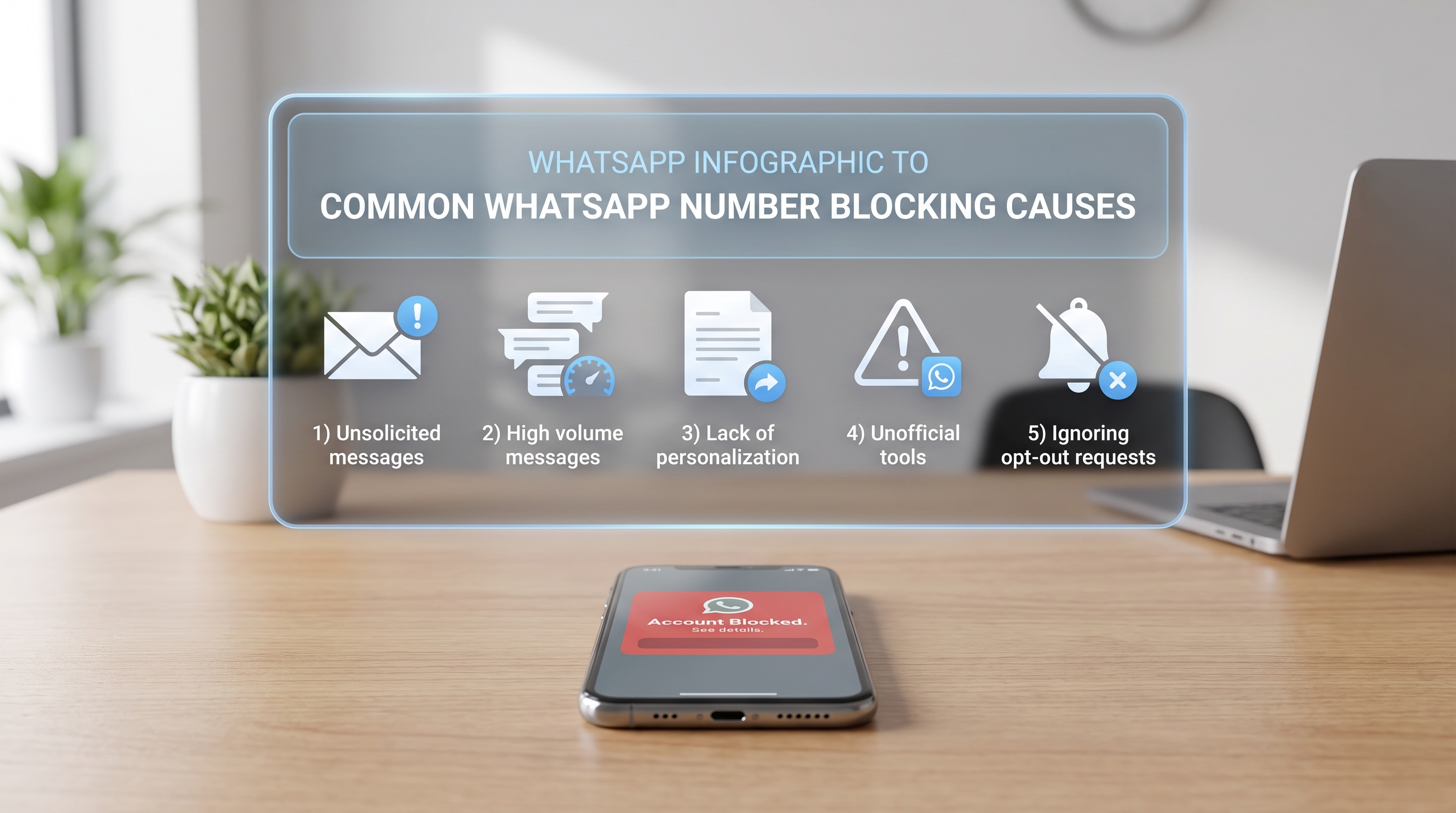 What causes WhatsApp number blocking when using bulk messaging software?