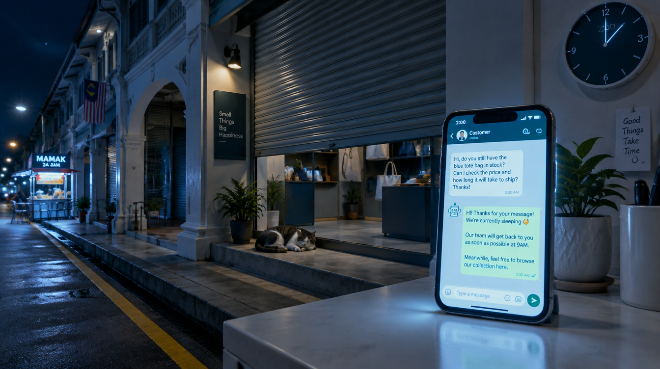 Why Some Malaysian Shops Reply to Customers Instantly at 2AM (Without Lifting a Finger)